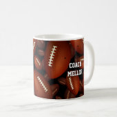 Fußball-Muster personalisierter Teamtrainer Kaffeetasse