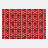 Fußball-Muster - Red Blue Green Geschenkpapier Set (Vorderseite 3)