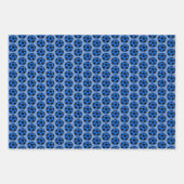 Fußball-Muster - Red Blue Green Geschenkpapier Set (Vorderseite)