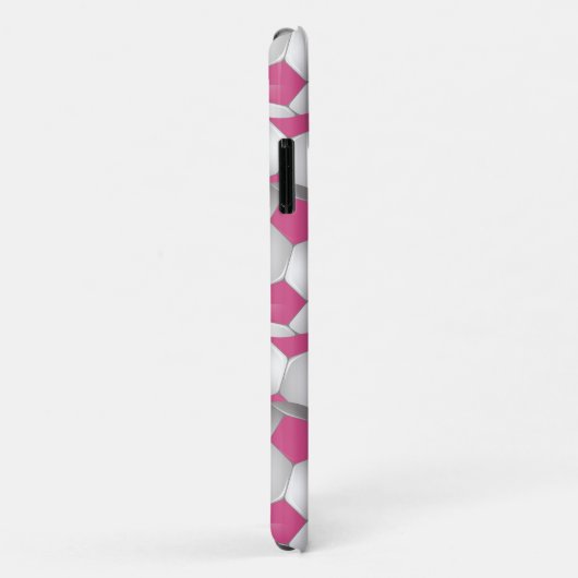 Fußball-Muster-Rosa Case-Mate iPhone Hülle (Hinten/Rechts)