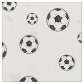 Fußball-Muster Schwarzweiss Stoff (Nahaufnahme)
