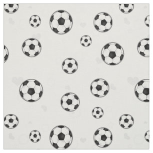 Fußball-Muster Schwarzweiss Stoff