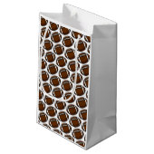 Fußball-Muster Sportteam Trainer Fans Kleine Geschenktüte (Rückseite Schrägansicht)