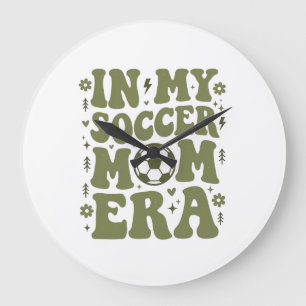 Fußball-Mutter-Ära Vintage-Sport-Mutter-Shirt-Desi Große Wanduhr