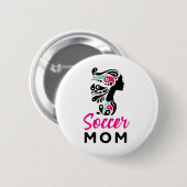 Fußball-Mutter-Outfits Lustige Fußball-Mutter Mama Button (Vorne & Hinten)