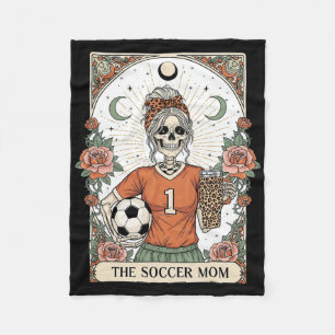 Fußball-Mutter-Skelett-Tarotkarte Fußball-Mama Mut Fleecedecke