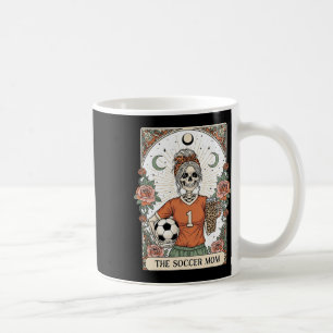 Fußball-Mutter-Skelett-Tarotkarte Fußball-Mama Mut Kaffeetasse