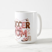 Fußball-Mutter-Tasse – Faux-Yarn-Cozy-Pullover-Ges Kaffeetasse (VorderseiteRechts)