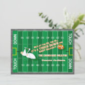 Fußball MVP & Stork Babydusche Einladung (Stehend Vorderseite)