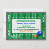 Fußball MVP & Stork Babydusche Einladung (Rückseite)