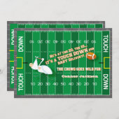 Fußball MVP & Stork Babydusche Einladung (Vorne/Hinten)