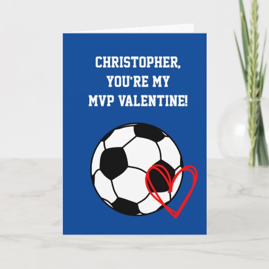 Fußball MVP Valentinstag Karte (Vorderseite)