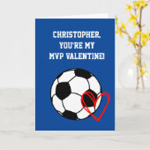 Fußball MVP Valentinstag Karte (Gelbe Blume)