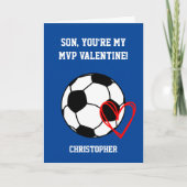 Fußball MVP Valentinstag Sohn Karte (Vorderseite)
