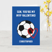 Fußball MVP Valentinstag Sohn Karte (Gelbe Blume)