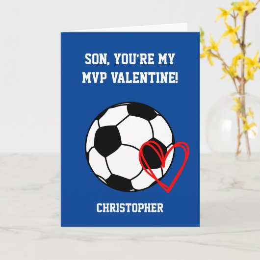 Fußball MVP Valentinstag Sohn Karte (Gelbe Blume)