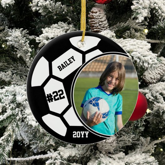 Fußball Name Jersey Nummer Foto Keepake Keramik Ornament