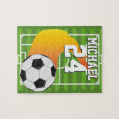 Fußball Name Jersey Nummer Sport Puzzle (Horizontal)