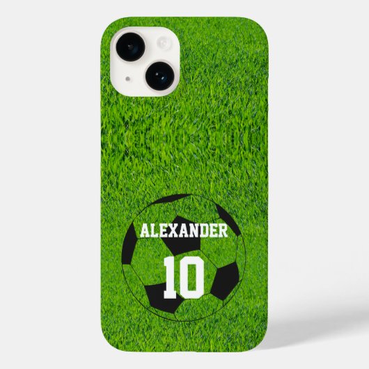 Fußball | Name & Nummer Case-Mate iPhone Hülle (Rückseite)