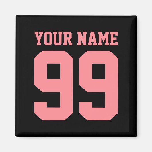Fußball Name Nummer Junge Mädchen Personalisiert  Magnet (Vorne)