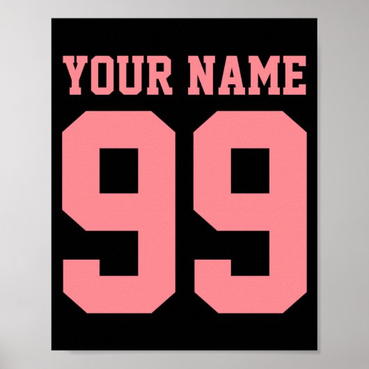 Fußball Name Nummer Junge Mädchen Personalisiert Poster (Vorne)