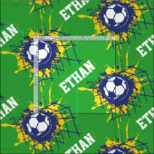 Fußball-Name Score grünes Gewebe Stoff (Kachel)