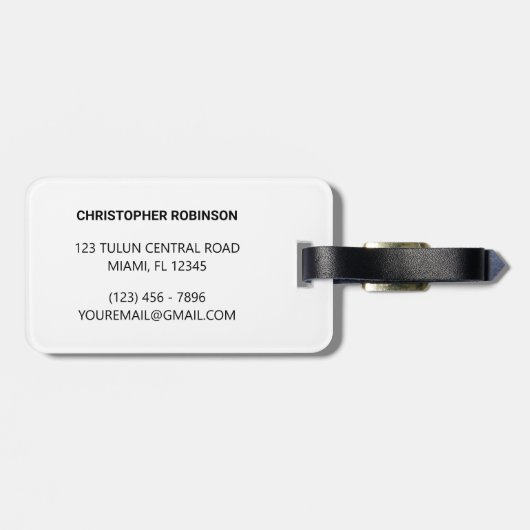 Fußball-Name und Monogramm-Gepäckmarke Gepäckanhänger (Rückseite horizontal)