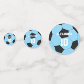 Fußball | Name und Nummer Konfetti (Vorderseiten)