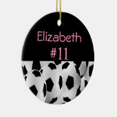 Fußball-Namenszahl-Rosa Keramikornament (Rechts)