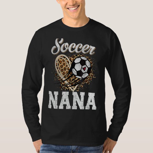 Fußball Nana Leopard Ball Muttertag T-Shirt (Vorderseite)