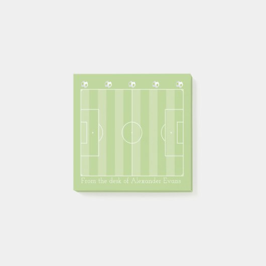 Fußball-Neigung Post-it Klebezettel (Vorderseite)