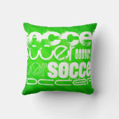 Fußball; Neon Green Stripes Kissen (Rückseite)