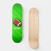 Fußball; Neon Green Stripes Skateboard (Vorderseite)