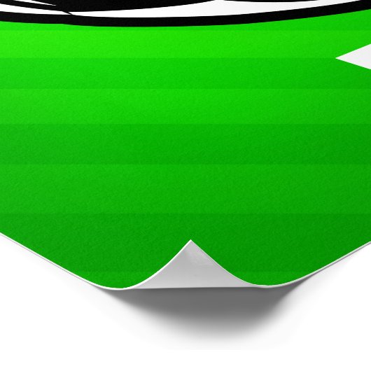 Fußball; Neon Green Strips Poster (Ecke)