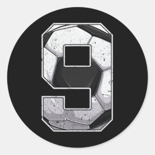 Fußball Neunter 9. Geburtstag Junge Neun 9 Jahre A Runder Aufkleber