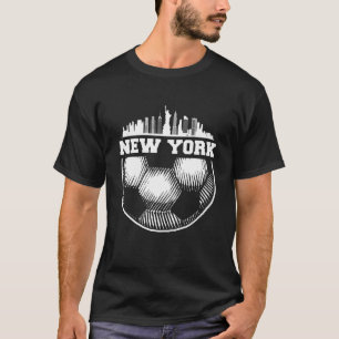 Fußball Newyork City Skyline Coole Sportliebe T-Shirt