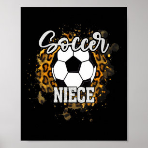 Fußball Nichte Vintage Fußball Familie passende T- Poster