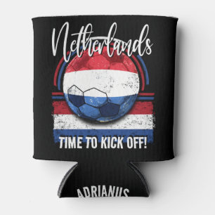 Fußball Niederlande Flagge, Retro Rot Weiß Blau Dosenkühler