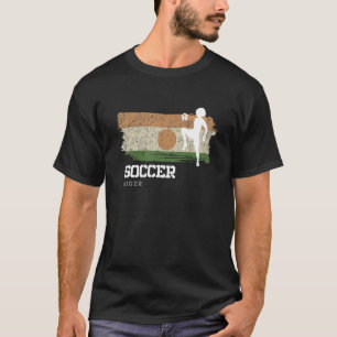 Fußball Niger Flag Fußball Frauen Fußball-Mädchen T-Shirt
