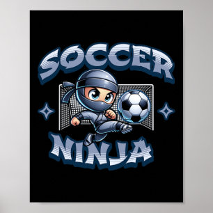 Fußball Ninja Player Martial Arts Karate Poster