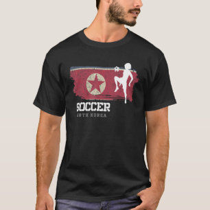 Fußball Nordkorea Flaggenfußball Womens Soccer Gir T-Shirt