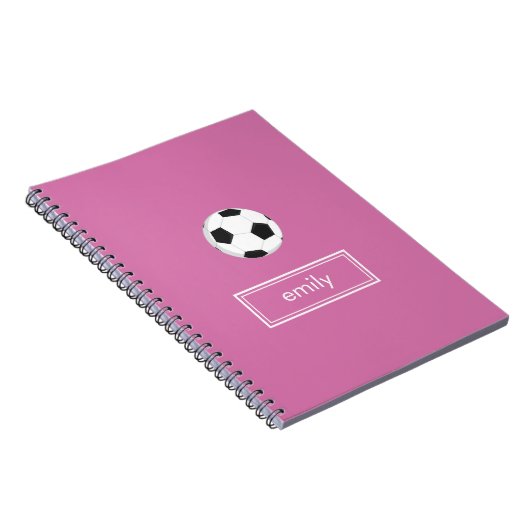Fußball-Notebook (rosa) Notizblock (Rechte Seite)