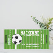 Fußball-Novelty-Ticket Personalisiert Einladung (Stehend Vorderseite)