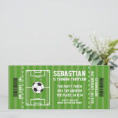 Fußball-Novelty-Ticket Personalisiert Einladung (Stehend Vorderseite)