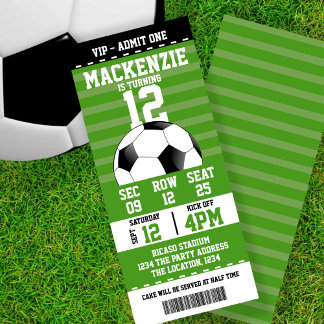 Fußball-Novelty-Ticket Personalisiert Einladung