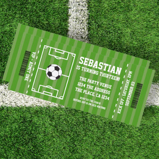 Fußball-Novelty-Ticket Personalisiert Einladung