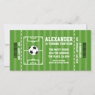 Fußball-Novelty-Ticket Personalisierte Sportkarte Feiertagskarte