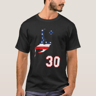 Fußball-Nummer 30 mit amerikanischer Flagge bzw. a T-Shirt