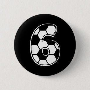 Fußball Nummer 6 Kinder Geburtstag Fußball Mathe T Button