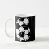 Fußball Nummer 6 Kinder Geburtstag Fußball Mathema Kaffeetasse (Links)